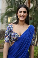 Kavya Thapar Blue Saree Photos